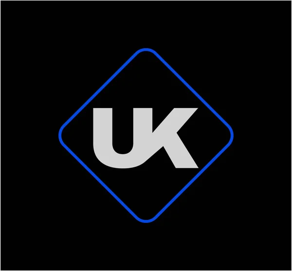 Reino Unido Marca Inicial Letras Monograma Reino Unido Letras Ícone —  Vetores de Stock