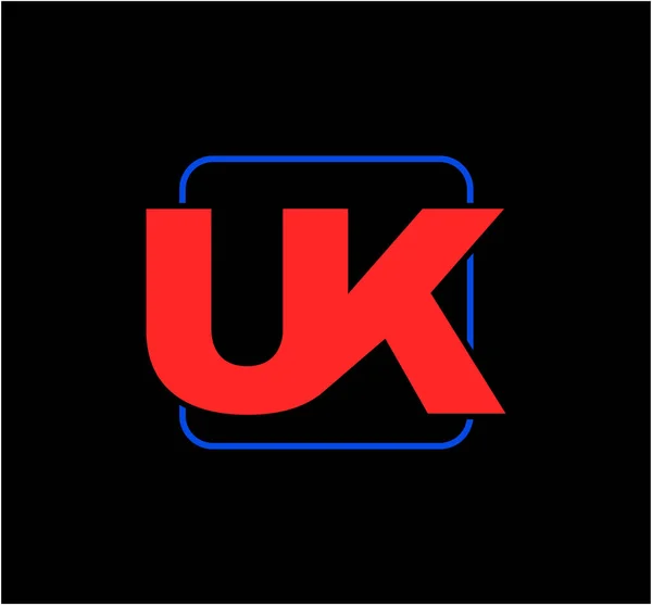 Monograma Letras Britânico Marca Reino Unido Letras Iniciais Tipografia —  Vetores de Stock
