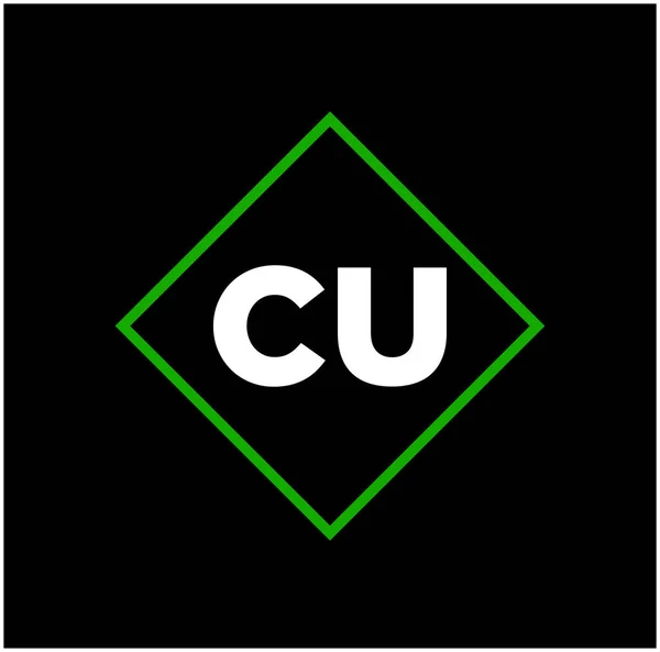 Cu向量形式 Letters Brand Name — 图库矢量图片