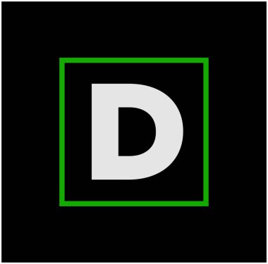 D markası ilk harf vektör illüstrasyon simgesi.
