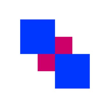 Mavi ve kırmızı renkli 4 kare simge.