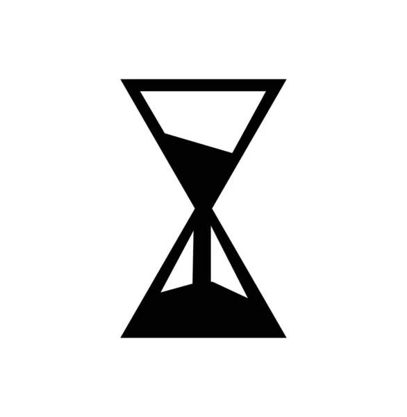Black Triangles Sand Clock Icon Sand Clock Icon — Stock Vector