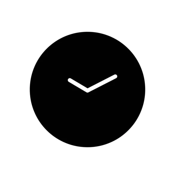 Black Wall Clock Icon Black Clock Symbol — Wektor stockowy