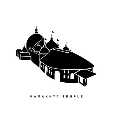 Kamakhya Tapınağı vektör simgesi. Kamakhya hindu mandir vektör simgesi.