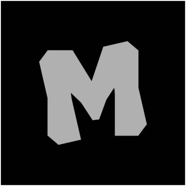 M tipi simge. M harfi ilk logo.
