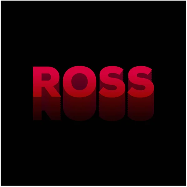 罗斯的红色字体 罗斯红字 — 图库矢量图片