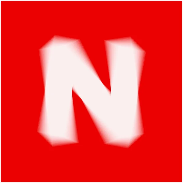 N社名は頭文字の文字モノグラム Icon — ストックベクタ