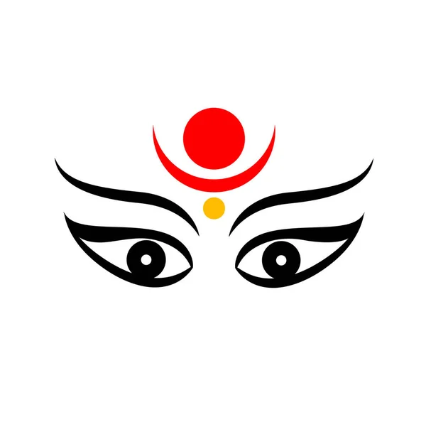 Shakti yüz vektör simgesi. Lord Durga yüz simgesi.