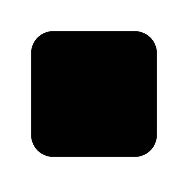 Beyaz arka planda siyah kare. izole edilmiş Siyah kare.