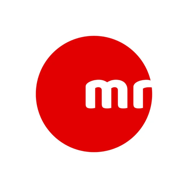 Logo Aziendale Lettere Iniziali Lettere Sul Punto Rosso — Vettoriale Stock