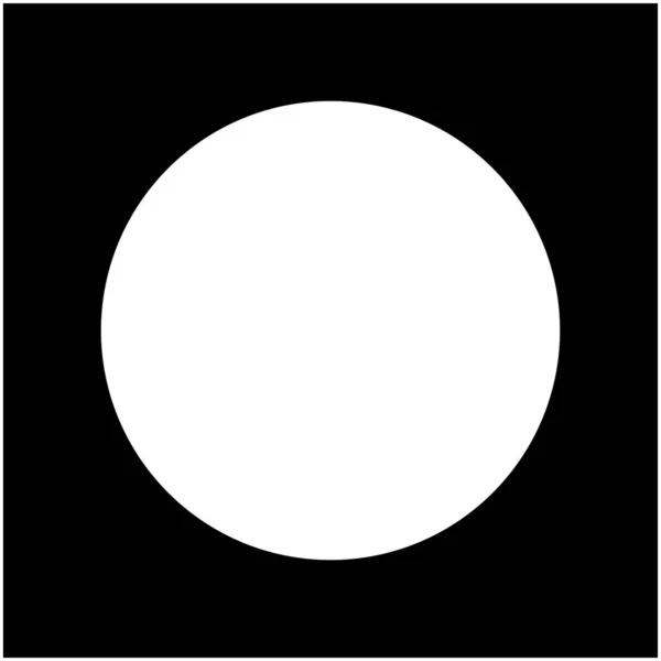 Witte Ronde Zwarte Achtergrond Witte Stip — Stockvector