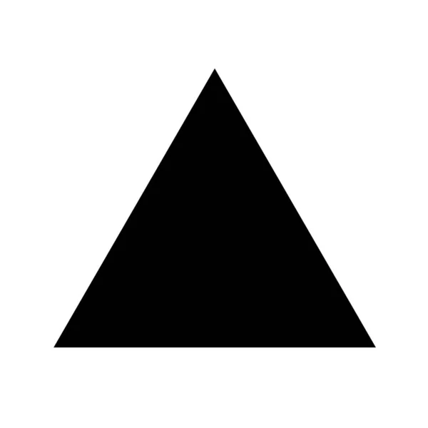 Triángulo Vectorial Aislado Negro Triángulo Negro — Vector de stock
