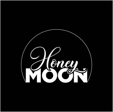 Balayı tipografi ikonu. Balayı harfleri..