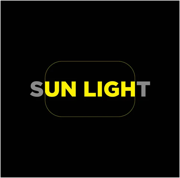 Sun Light Betűző Tipográfia Ikon Napfény Tipográfia — Stock Vector