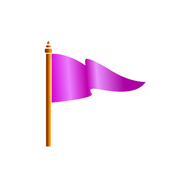 Magenta Farbe Flagge Vektor Symbol Auf Weißem Hintergrund — Stockvektor