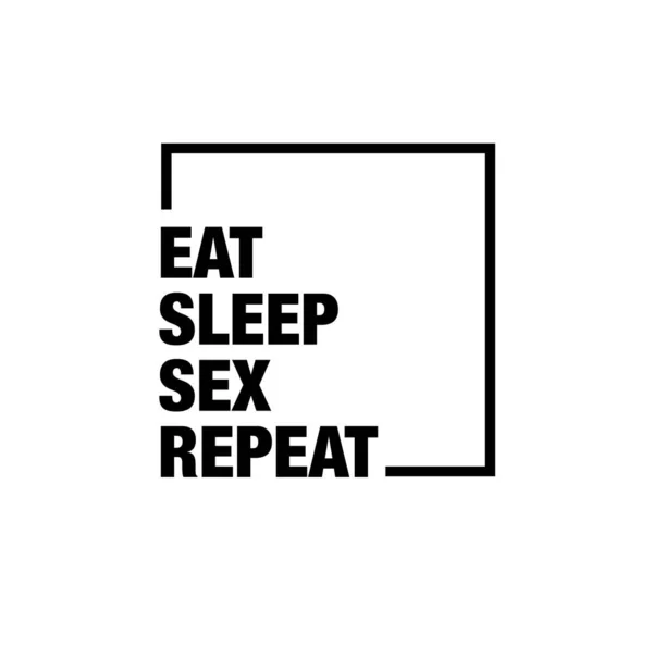 Sov Sex Och Upprepa Typografi — Stock vektor