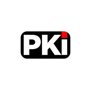 PKI şirketi Nam ilk harfleri monogram. PKI simgesi.