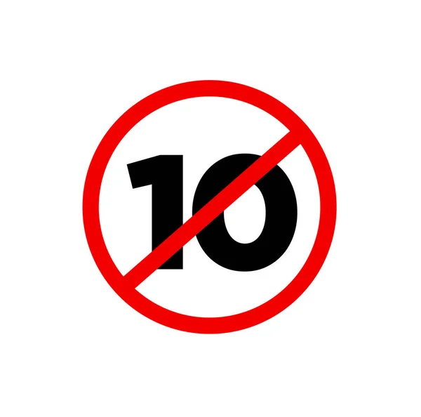 10个字母在这里禁止矢量图标 十个被禁图标 — 图库矢量图片