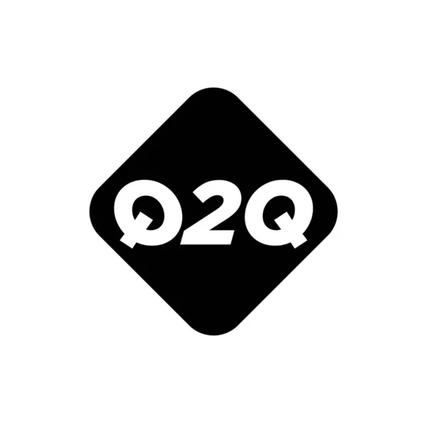 Ikona Vektoru Q2Q Monogram Značky Q2Q — Stockový vektor
