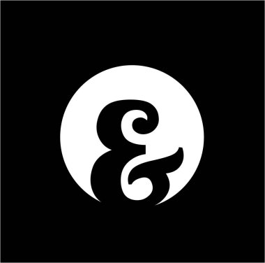 Ve Ampersand dekoratif ikonu. Ve sembol.