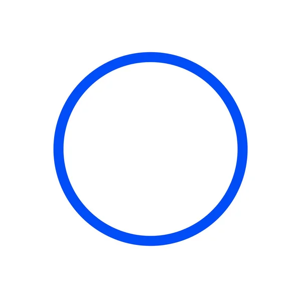 Ikona Wektora Niebieskiego Okręgu Niebieski Okrągły Pojedynczy Symbol Wektora — Wektor stockowy
