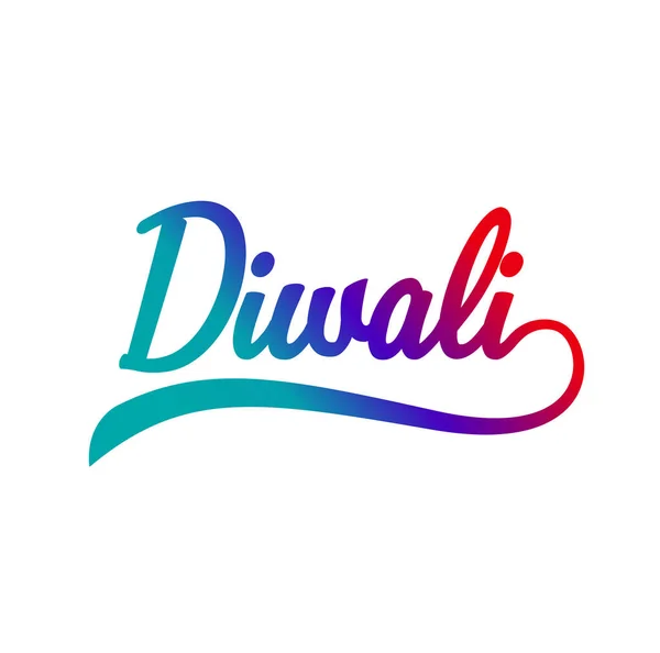 Diwali Napsáno Barevné Typografii Šťastný Diwali — Stockový vektor