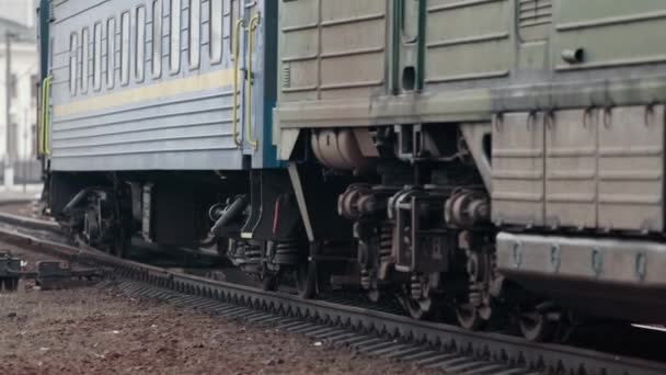 Järnvägstransport. Koncept för järnvägslogistik. Importvaror — Stockvideo
