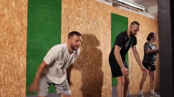 Concept Entraînement Cardio Perte Poids Homme Attrayant Vêtements Sport Mode — Video