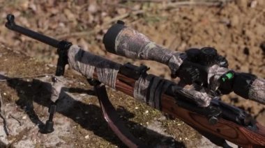 We are now ready to shoot with our sniper rifle on our shooting range out in the open