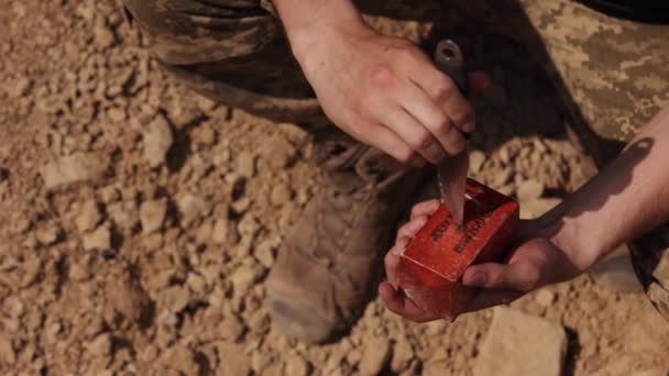 Army Soldier Terrorist Team Combat Engineer Ammunition Technical Officer Military — Vídeo de stock