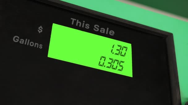 Digital Counter Count Counter Gas Pump Rising Prices Gas Station — Stockvideo