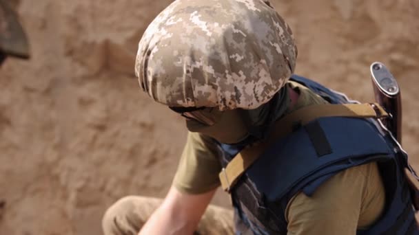 Combat Engineer Terrorist Unit Ammunition Technical Officer Explosives Expert Saboteur — стоковое видео