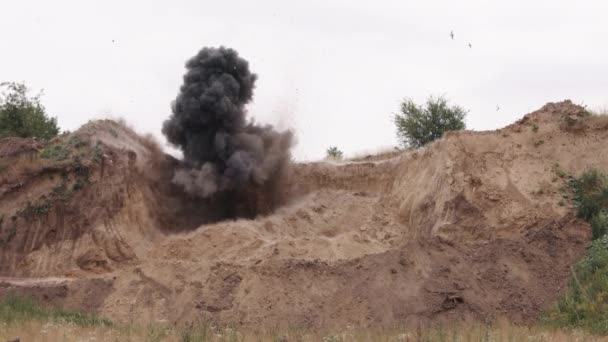 Fireball Explosion Realistic Fire Explosion Time Bomb Timer Counting Detonation — Stock videók