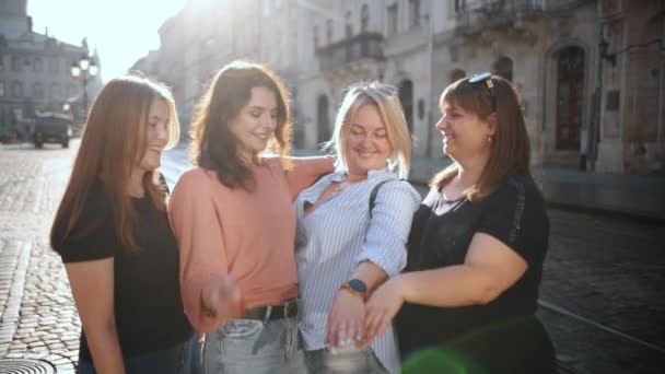 Business Team Brainstorming Lavoro Squadra Unità Impilare Mani Palme Insieme — Video Stock