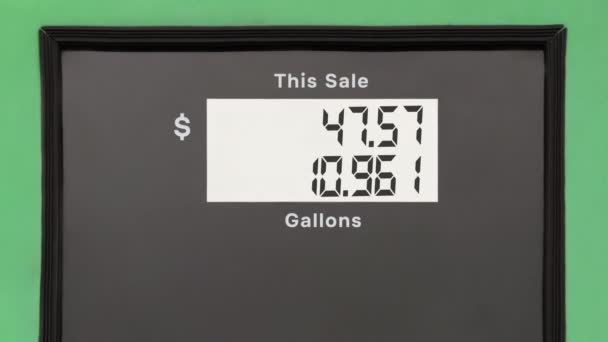 Preços Combustível Preços Gás Caros Exibições Conduzidas Postos Gasolina Custos — Vídeo de Stock