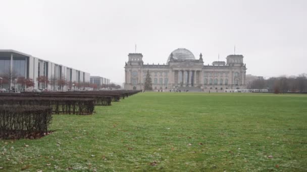 Duits Parlement Moderne Bondsdag Reichstag Parlement Het Duitse Volk Staat — Stockvideo