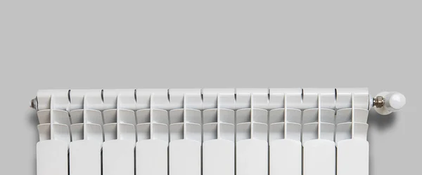 Білий Обігрівач Світловій Стіні Тепло Теплоємність Банер — стокове фото