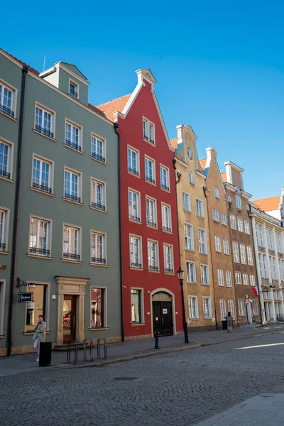 September 2020 Gdansk Poland Beautiful Colorful Houses Old Town — Stock Photo, Image