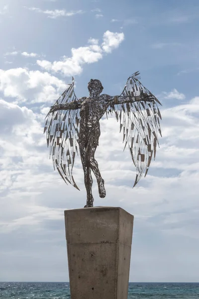 Icarus Statue Promenade Sea Ayia Napa Cyprus — Stock Photo, Image