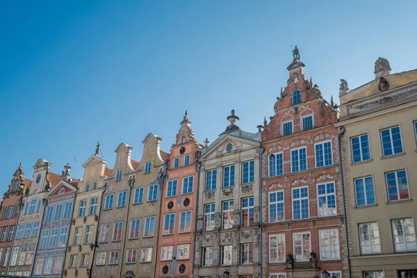 September 2020 Gdansk Poland Beautiful Colorful Houses Old Town — Stock Photo, Image