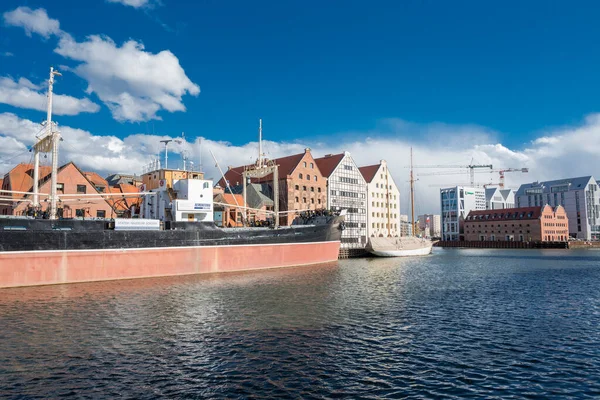 Polônia Gdansk Setembro 2019 Vista Cidade Velha Com Fachadas Casas — Fotografia de Stock