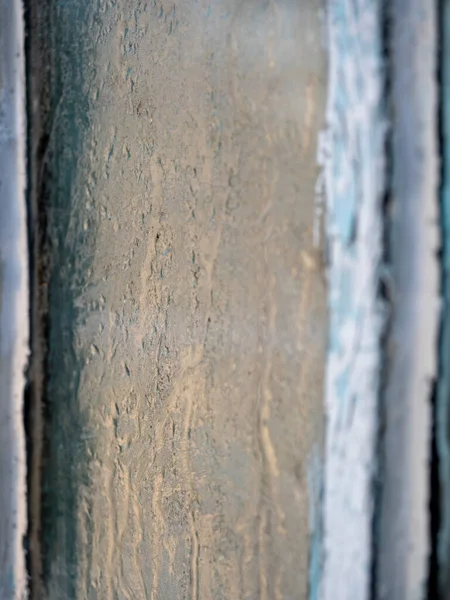 Donmuş Cam Pencereye Yakın Plan Seçici Odak Doku — Stok fotoğraf
