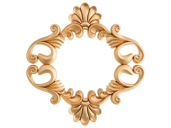 Gouden Siersegmenten Naadloos Patroon Een Witte Achtergrond Luxe Snijwerk Decoratie — Stockfoto