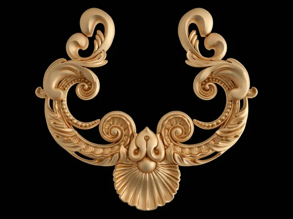 Ornamento Oro Segmenti Modello Senza Cuciture Uno Sfondo Nero Decorazione — Foto Stock