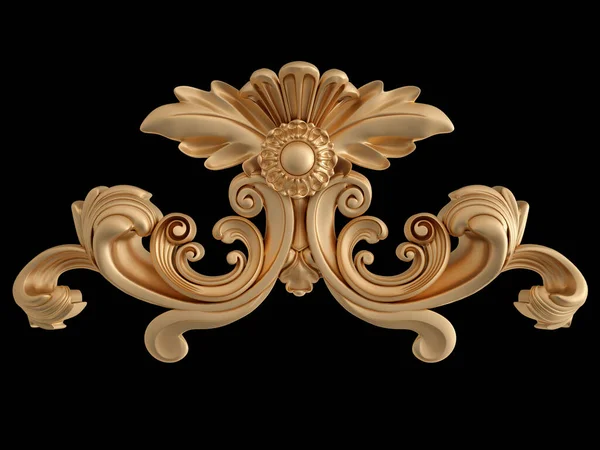 Ornamento Oro Segmenti Modello Senza Cuciture Uno Sfondo Nero Decorazione — Foto Stock