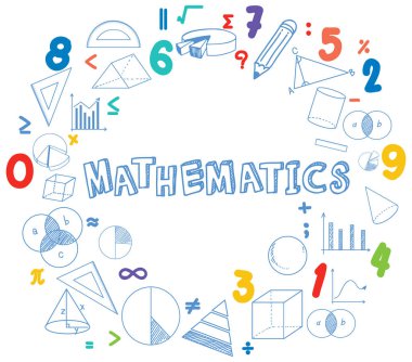 Formül illüstrasyonlu matematik yazı tipi simgesi