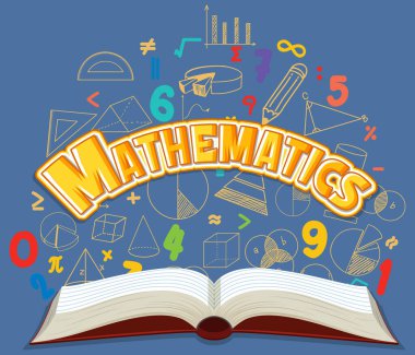 İzole edilmiş Matematik yazı tipi illüstrasyonu