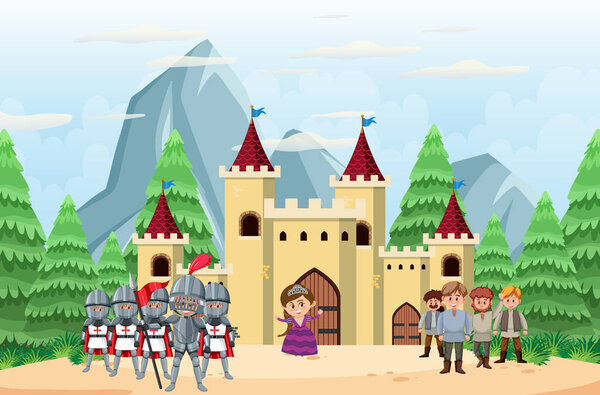 Счастливого королевства с красивой иллюстрацией королевы