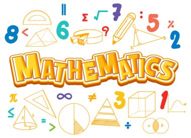 Formül illüstrasyonlu matematik yazı tipi simgesi