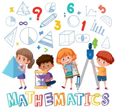 Matematik sembolü ve simgesi olan öğrenci